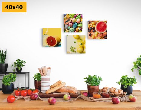 ΣΕΤ ΕΙΚΌΝΩΝ ΠΟΛΎΧΡΩΜΑ ΦΡΟΎΤΑ - ΣΎΝΟΛΟ ΠΊΝΑΚΕΣ - ΠΊΝΑΚΕΣ