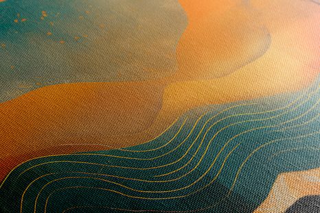 OBRAZ ABSTRAKTNÍ ZÁPAD SLUNCE S NÁDECHEM LUXUSU - OBRAZY VÝCHOD A ZÁPAD SLUNCE - OBRAZY