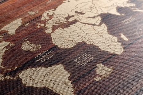 OBRAZ MAPA NA DŘEVĚ - OBRAZY - TOTÁLNÍ VÝPRODEJ 🔥