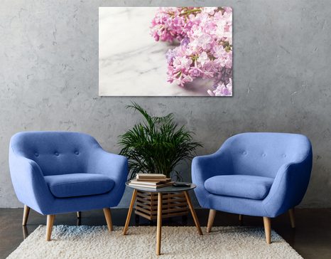 OBRAZ NÁDHERNÉ KVĚTINY NA MRAMOROVÉM PODKLADU - OBRAZY KVĚTŮ - OBRAZY