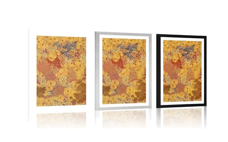 PLAKAT S PASPARTUOM APSTRAKCIJA U STILU G. KLIMTA - APSTRAKTNI I S UZORKOM - PLAKATI