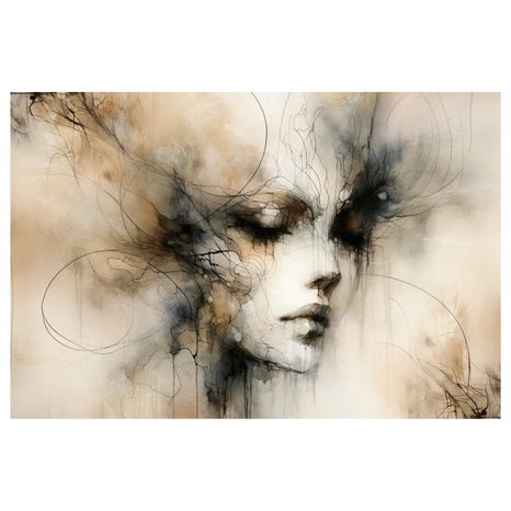 OBRAZ SNOVÁ TVÁŘ V MLZE - OBRAZY ŽENY - OBRAZY