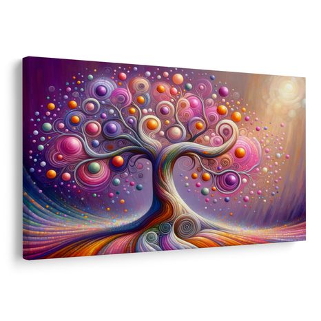 OBRAZ MAGICKÝ STROM ŽIVOTA V BARVÁCH - OBRAZY STROMY ŽIVOTA - OBRAZY
