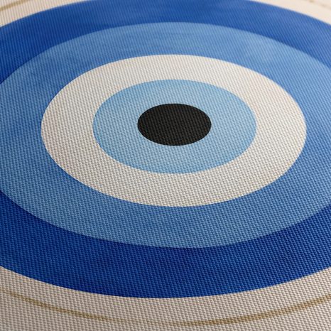 TABLEAU SUR TOILE – ŒIL TALISMANIQUE BLEU ABSTRAIT - TABLEAUX PAR THÈME - TABLEAUX