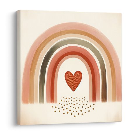 WANDBILD REGENBOGEN-TOR ZUM HERZEN - BILDER MIT LIEBESMOTIVEN - BILDER