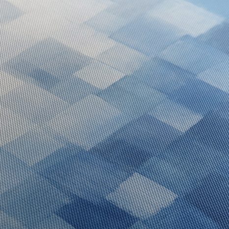 TABLEAU SUR TOILE – CARRÉS BLEUS SUPERPOSÉS DANS LA BRUME - IMAGES FORMES ABSTRAITES - TABLEAUX