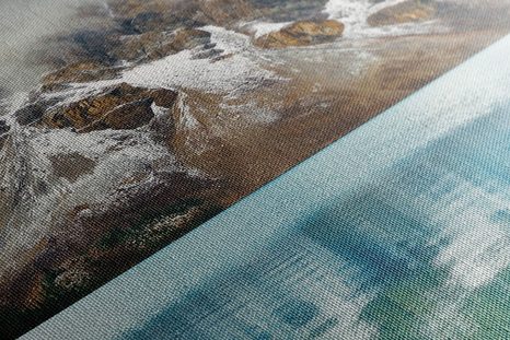 WANDBILD SEE IN DER NÄHE VON EINEM WUNDERSCHÖNEN BERG - BILDER VON NATUR UND LANDSCHAFT - BILDER