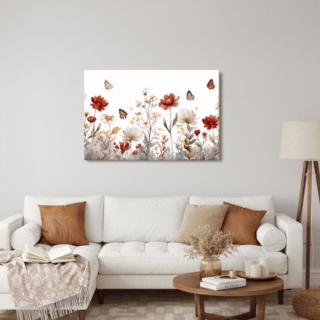 OBRAZ KVĚTINOVÁ HARMONIE S MOTÝLY - OBRAZY MOTÝLI - OBRAZY