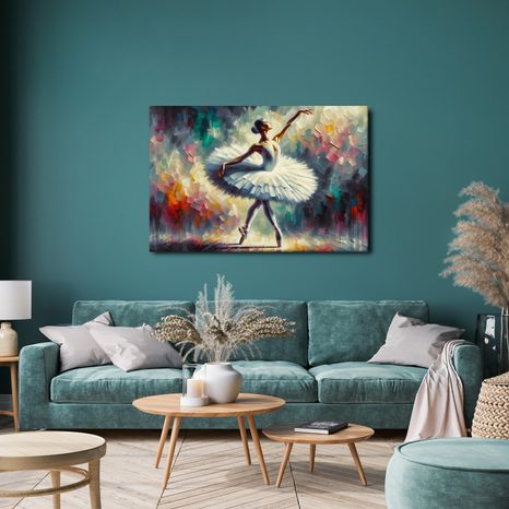 OBRAZ BALETKA V BÍLÝCH ŠATECH - OBRAZY ŽENY - OBRAZY