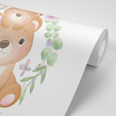 SAMOLEPÍCÍ TAPETA RODINKA MEDVÍDKŮ - SAMOLEPÍCÍ TAPETY - TAPETY