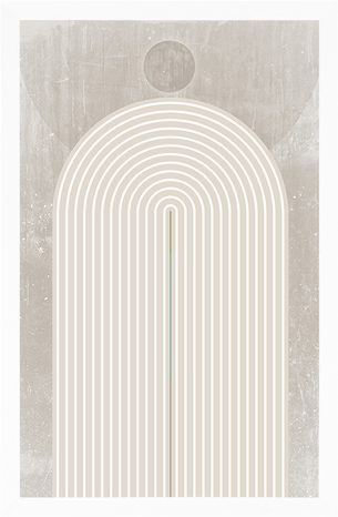 POSTER MODERNER BEIGER REGENBOGEN MID-CENTURY - MOTIVE AUS UNSERER WERKSTATT - POSTER