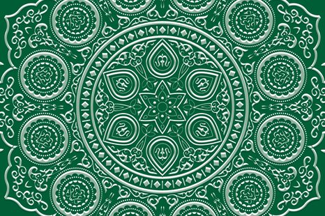 SAMOLEPÍCÍ TAPETA JEMNÁ ETNICKÁ MANDALA V ZELENÉM PROVEDENÍ - SAMOLEPÍCÍ TAPETY - TAPETY