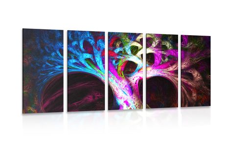 5-PIECE CANVAS PRINT MYSTERIOUS ABSTRACT TREE - ABSTRACT PICTURES - PICTURES