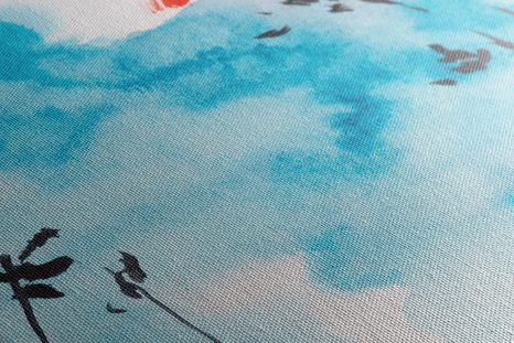 QUADRO SU TELA – PITTURA DEL CIELO GIAPPONESE - QUADRI DI NATURA E PAESAGGIO - STAMPE E QUADRI