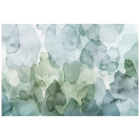 TAPETA AKVARELNE ZELENE MRLJE - APSTRAKTNE TAPETE - TAPETE