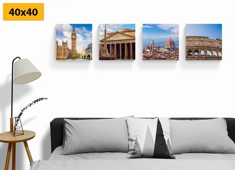 SET OBRAZŮ OSLNIVÁ MĚSTA - SESTAVY OBRAZŮ - OBRAZY