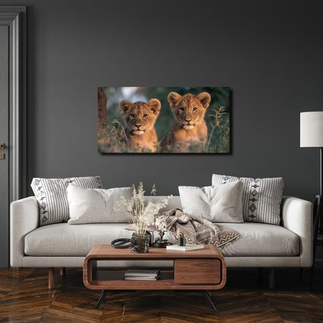 OBRAZ DVOJICE MLADÝCH LVŮ - OBRAZY LVI A TYGŘI - OBRAZY