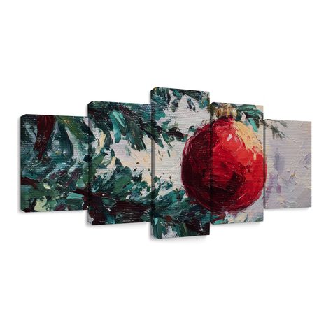 5-DÍLNÝ OBRAZ DETAIL VÁNOČNÍHO STROMKU - VÁNOČNÍ A ZIMNÍ OBRAZY - OBRAZY