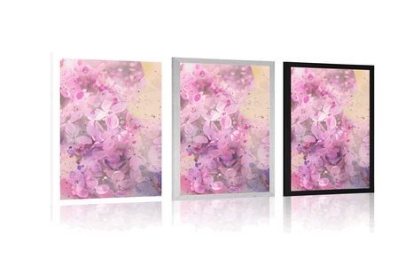 PLAKÁT RŮŽOVÁ VĚTVIČKA KVĚTIN - KVĚTINY - PLAKÁTY