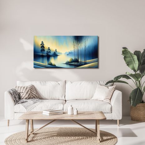 WANDBILD VERTRÄUMTER BLICK AUF DIE LANDSCHAFT - BILDER SEEN - BILDER