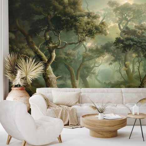 TAPET AUTOADEZIV TRECERE MISTERIOASĂ PRIN PĂDURE - TAPET JUNGLĂ - TAPETURI