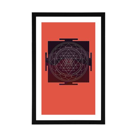 POSTER MIT PASSEPARTOUT HARMONISCHES MUSTER - MOTIVE AUS UNSERER WERKSTATT - POSTER