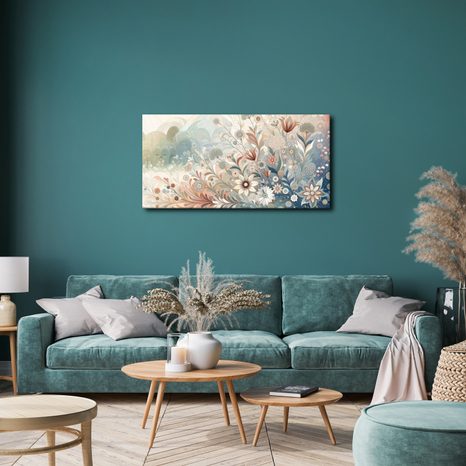 OBRAZ STYLIZOVANÁ KVĚTINOVÁ KOMPOZICE - OBRAZY KVĚTŮ - OBRAZY