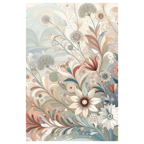 OBRAZ ELEGANTNÍ KVĚTY V JEMNÝCH LINIÍCH - PICTURES FLOWERS - PICTURES