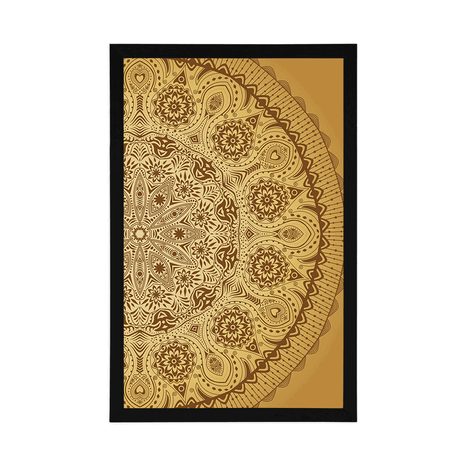 PLAKÁT OKRASNÁ MANDALA S KRAJKOU - FENG SHUI - PLAKÁTY