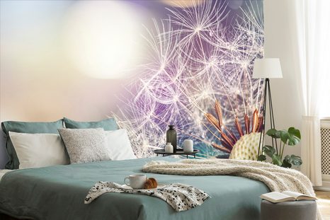 CARTA DA PARATI – VISTA SUL DETTAGLIO DEL DENTE DI LEONE - CARTA DA PARATI CON FIORI - CARTA DA PARATI