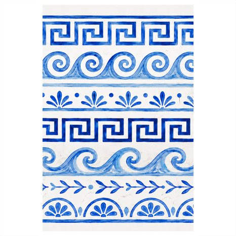 TABLEAU SUR TOILE – MOTIFS BLEUS MÉDITERRANÉENS - TABLEAUX PAR THÈME - TABLEAUX