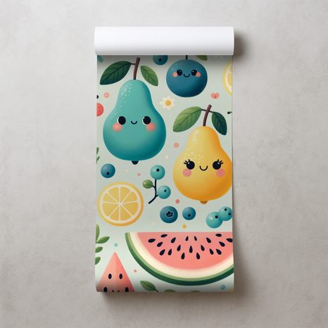 FOTOTAPETA VESELÉ OVOCE S ÚSMĚVY - DĚTSKÉ TAPETY - TAPETY