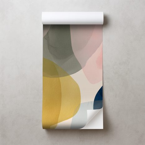 SAMOLEPIACA TAPETA ABSTRAKTNÉ AKVARELOVÉ TVARY - ABSTRAKTNÉ TAPETY - TAPETY