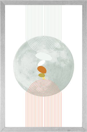 POSTER MODERNER KREIS MIT EINEM REGENBOGEN MID-CENTURY - MOTIVE AUS UNSERER WERKSTATT - POSTER