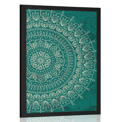 POSTER HANDGEMALTES MANDALA - FENG SHUI - POSTER