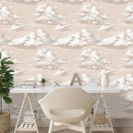 TAPETA BEŽ VINTAGE OBLACI - TAPETE S UZORKOM - TAPETE