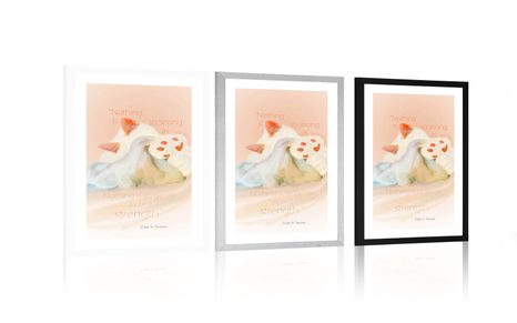 PLAGÁT S PASPARTOU CITÁT O SILE A JEMNOSTI - MOTÍVY Z NAŠEJ DIELNE - PLAGÁTY