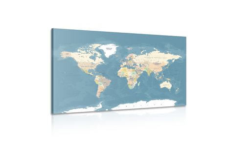 TABLOU HARTA LUMII ELEGANTĂ VINTAGE - TABLOURI CU HĂRȚI - TABLOURI