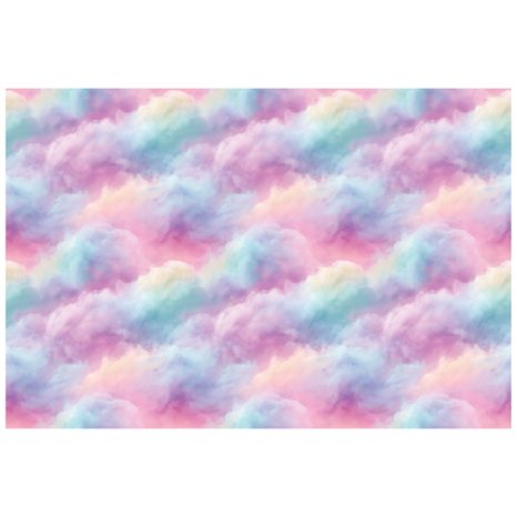 TAPETE PASTELLFARBENE REGENBOGENWOLKEN - KINDERTAPETEN - TAPETEN