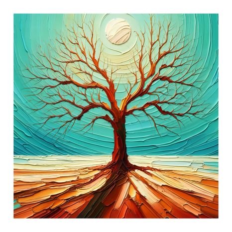 OBRAZ MAJESTÁTNÍ STROM ŽIVOTA V KRAJINĚ - OBRAZY STROMY ŽIVOTA - OBRAZY