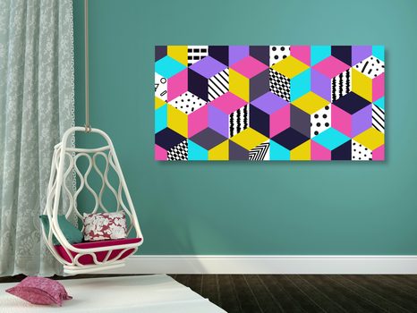 WANDBILD BUNTES MUSTER - POP-ART-BILDER - BILDER