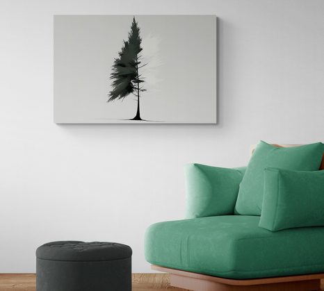 QUADRO SU TELA – ALBERO DI CONIFERE MINIMALISTA - STAMPE E QUADRI - 🔥 SVENDITA TOTALE