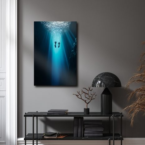 QUADRO SU TELA – LUCE NELLE PROFONDITÀ - QUADRI MARE E SPIAGGIA - STAMPE E QUADRI