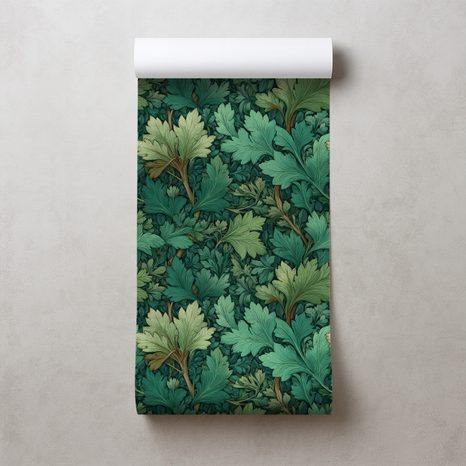 TAPETA ZELENÉ LISTY V KLASICKÉM STYLU - TAPETY LISTY - TAPETY