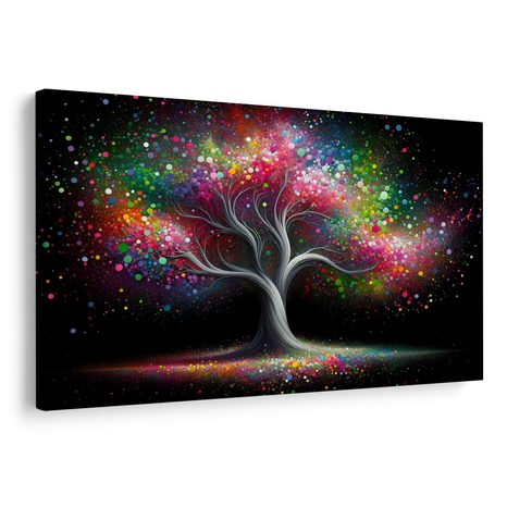 WANDBILD MAGISCHER LEBENSBAUM IN FARBEN - BILDER BÄUME DES LEBENS - BILDER