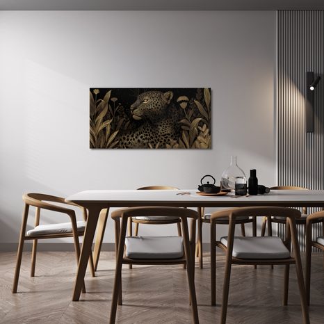 OBRAZ ŠELMA MEZI TROPICKÝMI ROSTLINAMI - OBRAZY LVI A TYGŘI - OBRAZY