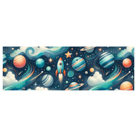 OBRAZ KOSMOS S RAKETOU A HVĚZDAMI - DĚTSKÉ OBRAZY VESMÍR - OBRAZY