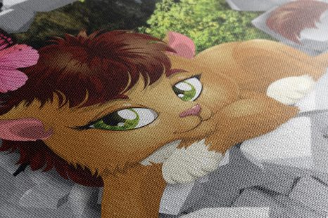 КАРТИНА НА ПЛАТНО – СЛАДКО ЛЪВЧЕ - КАРТИНИ ЗА ДЕЦА - КАРТИНИ