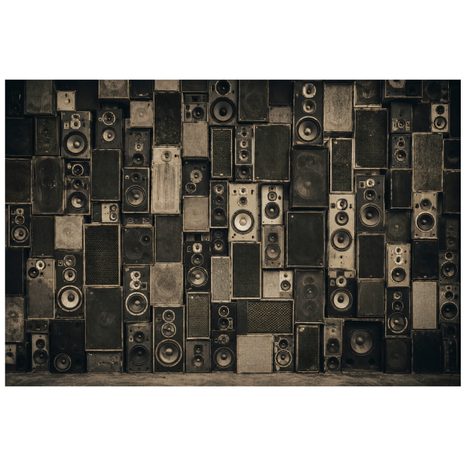 FOTOTAPETE RETRO-LAUTSPRECHER IM INDUSTRIESTIL - MUSIK FOTOTAPETEN - TAPETEN
