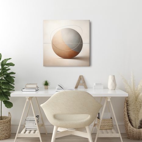 OBRAZ DESIGNOVÁ ABSTRAKCE KRUHU - ABSTRAKTNÍ OBRAZY - OBRAZY